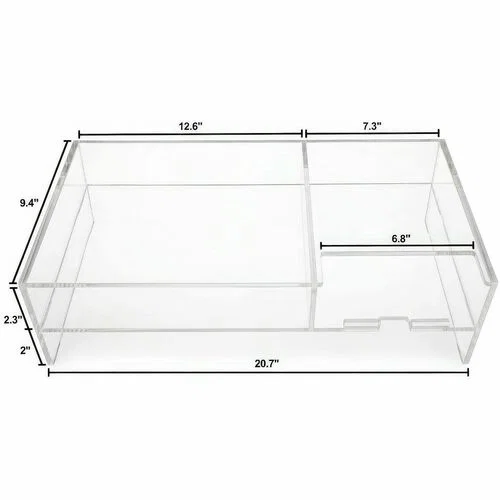Kantek 2-Tier Acrylic Monitor Stand - 4.30" Height x 9.40" Width x 20.70" Depth - Desktop - Acrylic - Clear - For Monitor, Notebook, File, Smartphone, Office, iMac, Keyboard, Mouse - Heavy Duty, Shelf - 1 Each