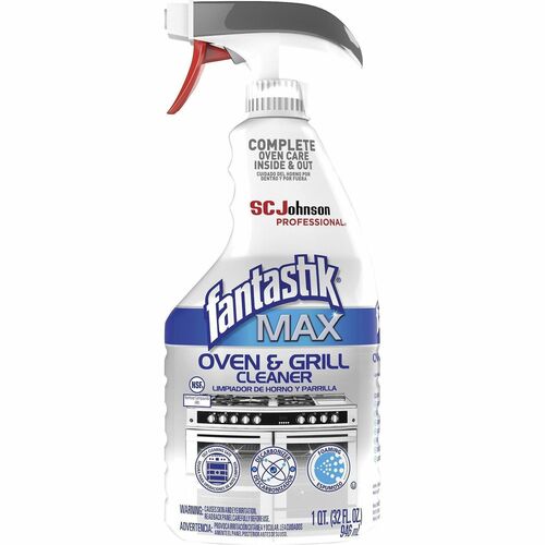 fantastik® Max Oven & Grill Cleaner - For Multipurpose, Commercial, Food Service - Foam Spray - 32 fl oz (1 quart) - Recommended For: Carbon Remover, Grease Remover, Grime Remover, Baked-on Soil Remover, Stubborn Carbon Deposit Remover - Heavy Duty, N