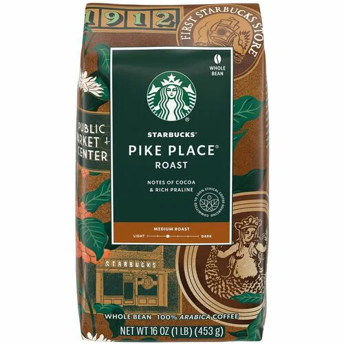 Starbucks Whole Bean Pike Place Roast Whole Bean Coffee - Medium - Whole Bean - Pike Place