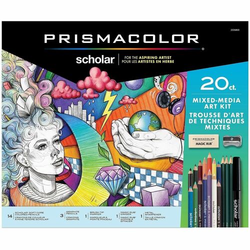 Prismacolor Scholar Mixed Media Art Set - 20 / Pack