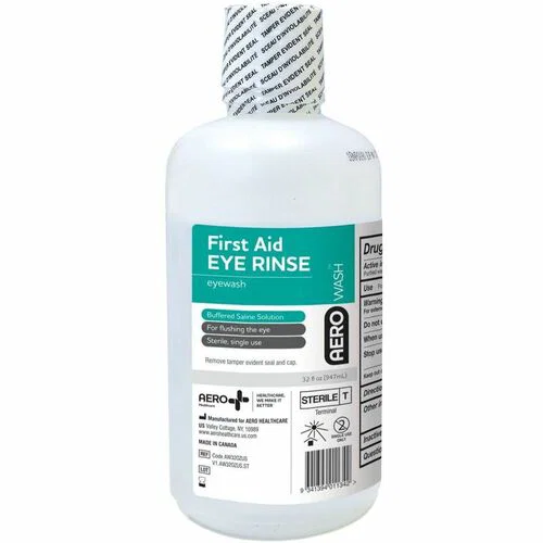 Aero AeroWash First-Aid Eyewash - 1 quart - Sterile - For Irritated Eyes, Eye Burning, Eye Itching