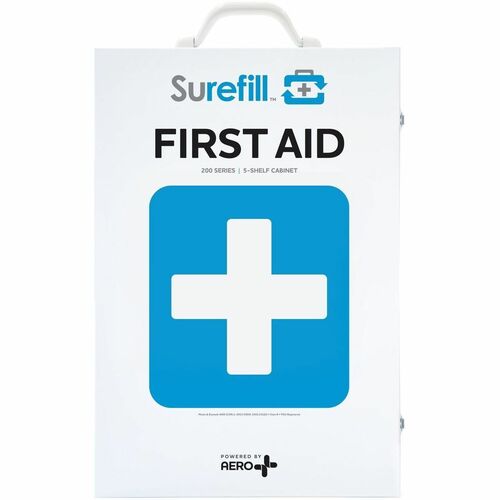 Aero Surefill Metal First-Aid Cabinets - 1186 x Piece(s) - 28.8" Height x 6.3" Width19.8" Length - Metal Case - Blue, White - 1 Each