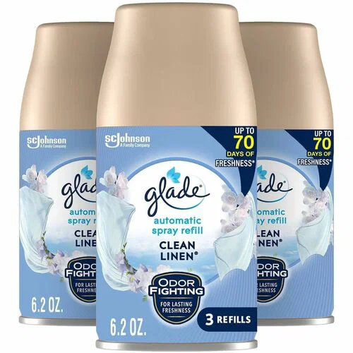 Glade Automatic Spray Refills - Aerosol - 6.2 fl oz (0.2 quart) - Clean Linen - 70 Day - Odor Neutralizer