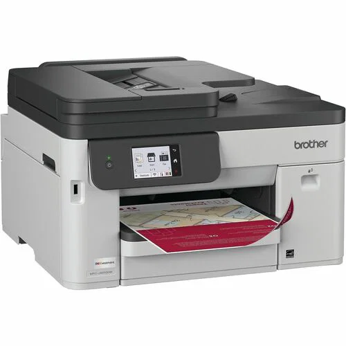 Brother MFC-J5010DW Wired & Wireless INKvestment Tank Inkjet Multifunction Printer - Color - White - Copier/Fax/Printer/Scanner - 28 ppm Mono/26 ppm Color Print - 4800 x 1200 dpi Print - Automatic Duplex Print - Up to 35000 Pages Monthly - Color ADF Scann