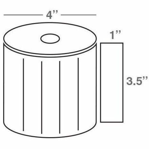 Wasp W300 Quad Pack Label - 3.5" Width x 1" Length - 4 Pack
