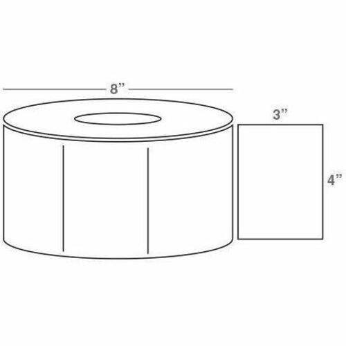 Wasp WPL606 Quad Pack Label - 4" Width x 3" Length - 4 Roll