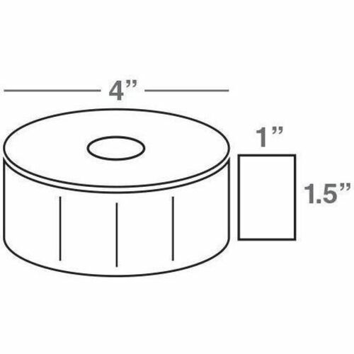 Wasp W300 Quad Pack Label - 1.5" Width x 1" Length - 4 Pack