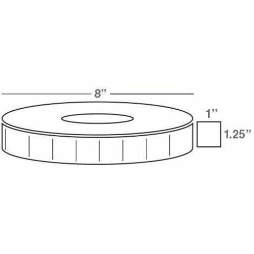 Wasp WPL606 Quad Pack Label - 1.25" Width x 1" Length - 4 Roll