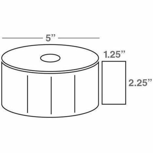 Wasp WPL305 Printer Label - 2.25" Width x 1.25" Length - 12 Roll