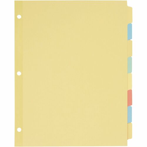 Avery® Plain Tab Write-On Dividers - 8 x Divider(s) - Write-on Tab(s) - 8 Tab(s)/Set - 8.5" Divider Width x 11" Divider Length - Letter - Multicolor Tab(s) - 20% Recycled - Reinforced, Non-laminated - 24 / Box