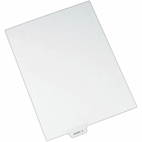 Avery® Individual Bottom Tab Legal Dividers - 25 x Divider(s) - Bottom Tab(s) - Exhibit Q - 1 Tab(s)/Set - 8.5" Divider Width x 11" Divider Length - Letter - 8.50" Width x 11" Length - White Paper Divider - 20% Recycled - 25 / Pack