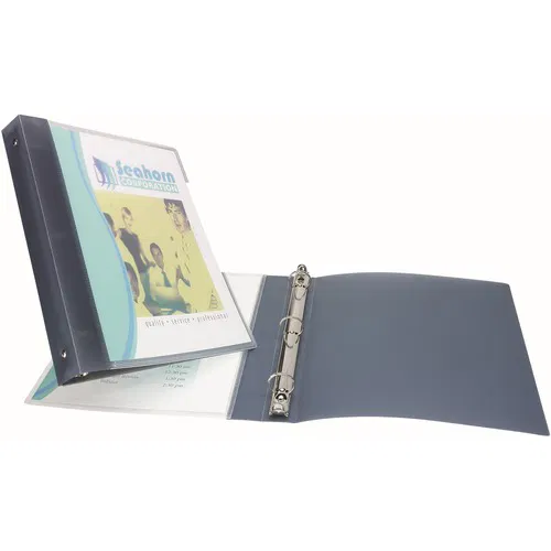 Avery Flexi-View Ring Binder, 1" Capacity, 175-Sheet, Letter 8.5" x 11", Polypropylene, Gray, Translucent Spine