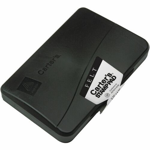 Carter's Felt Uninked Stamp Pad, 2.75" x 4.27", Black, Re-Inkable for Neat-Flo Inkers