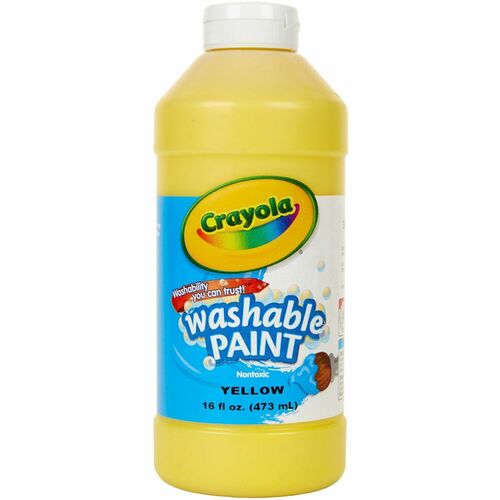 Crayola Activity Paint, 16 oz Squeeze Bottle, Yellow, Washable, Certified Nontoxic