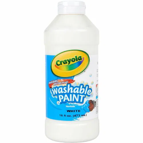 Crayola Washable Paint, 16 oz White Squeeze Bottle, AP Nontoxic