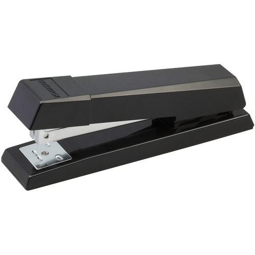 Bostitch No-Jam Desktop Stapler, 20-Sheet Capacity, 210-Staple Full-Strip, 3.25" Throat, 0.25" Staples, Black Plastic, Dual-Clinch