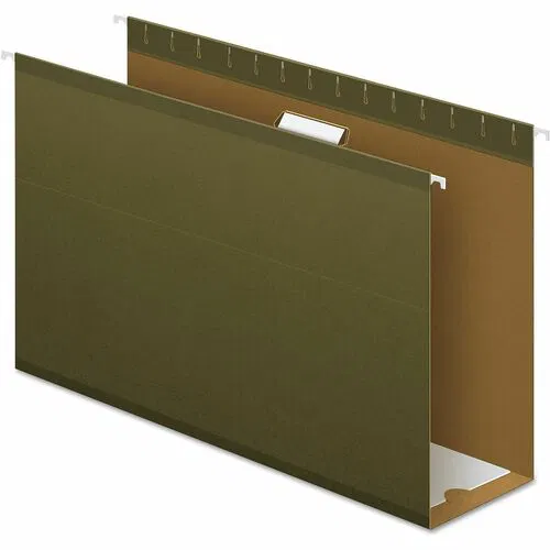 Pendaflex, Hanging Folder, Legal 8.5" x 14", 4" Capacity, Reinforced Gusset, Acid-Free, Standard Green, 25/Box