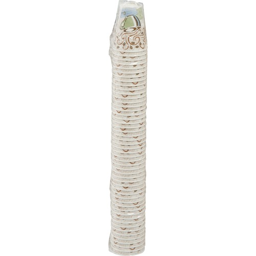 Dixie Paper Hot Cup, PerfecTouch, 8 oz Insulated, Nonslip Outer Lining, Coffee Haze, 50/PK