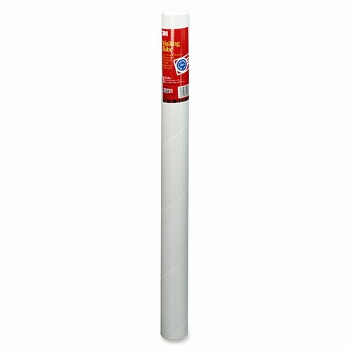 3M Mailing Tube, 2" x 2" x 24", White, Removable End Caps, 12/CT