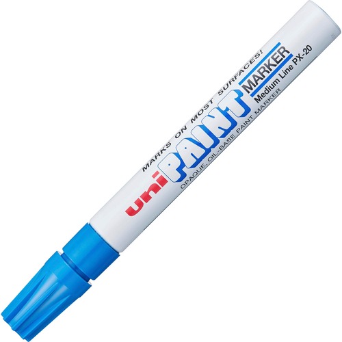 Uniball uni Paint Marker, Medium Bullet (1.8-2.2 mm), Blue Oil-Based Ink, Metal Barrel, Water/Fade/Abrasion Resistant