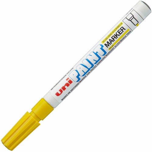 Uni-Ball Paint Marker, Uni Paint, Oil-Based, Fine 1.2mm Bullet Tip, Yellow