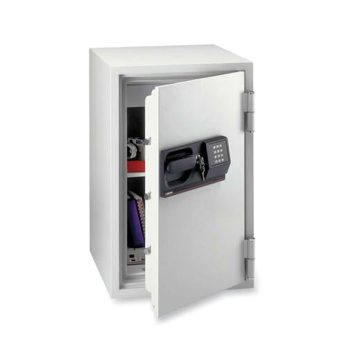Sentry Safe Fire-Safe Security Safe, 3 ft3, Electronic Lock, Tubular Key, UL 1-Hour, 3 Dead Bolts, 5 Live-Locking Bolts, Light Gray