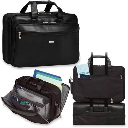 Solo Classic Carrying Case (Briefcase) for 16" Notebook - Black - Ballistic Polyester Body - Shoulder Strap, Handle - 12.8" Height x 18.3" Width x 6" Depth - 1 Pack