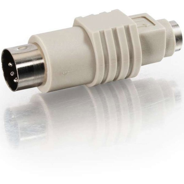 C2G PS/2 Female to AT Male Keyboard Adapter - 1 x 6-pin Mini-DIN (PS/2) Female - 1 x 5-pin DIN Male - Beige - 1 Each
