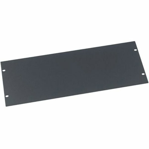 Middle Atlantic 4RU Blank Rack Panel - Steel Blank Panel - Flat Black Powder Coat - Steel - Black - 4U Rack Height - 6