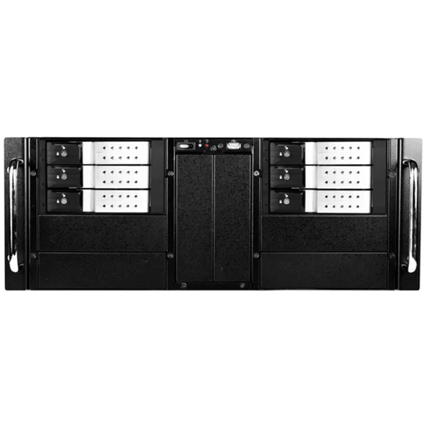iStarUSA D Storm D-410-DE6 System Cabinet - Rack-mountable - Black, Silver - Zinc-coated Steel - 4U - 6 x Bay - EATX, ATX, Micro ATX Motherboard Supported - 2 x Fan(s) Supported - 6 x External 3.5" Bay - 7x Slot(s) - 1 x USB(s)