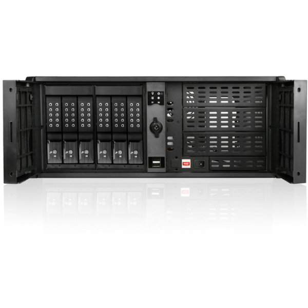 iStarUSA D Storm D-407P-DE6 System Cabinet - Rack-mountable - Black, Black - Zinc-coated Steel, Plastic - 4U - 11 x Bay - ATX, EATX, Micro ATX Motherboard Supported - 2 x Fan(s) Supported - 3 x External 5.25" Bay - 7 x External 3.5" Bay - 1 x Internal 3.5