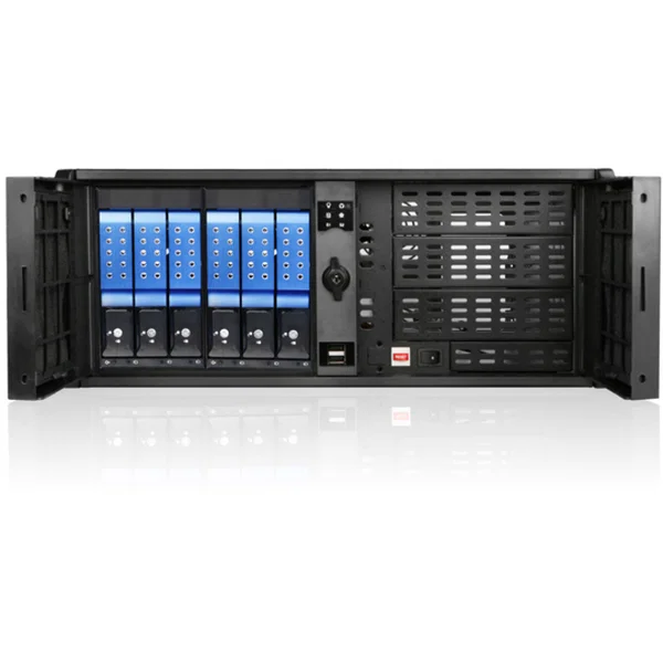 iStarUSA D Storm D-407P-DE6 System Cabinet - Rack-mountable - Black, Blue - Zinc-coated Steel, Plastic - 4U - 11 x Bay - ATX, EATX, Micro ATX Motherboard Supported - 2 x Fan(s) Supported - 3 x External 5.25" Bay - 7 x External 3.5" Bay - 1 x Internal 3.5"