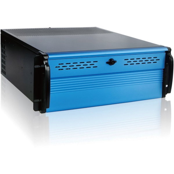 iStarUSA 4U Compact Stylish Rackmount Chassis - Rack-mountable - Blue, Black - Aluminum Alloy, Aluminum, Steel - 4U - 9 x Bay - ATX, Micro ATX Motherboard Supported - 2 x Fan(s) Supported - 7 x External 5.25" Bay - 1 x External 3.5" Bay - 1 x Internal 3.5