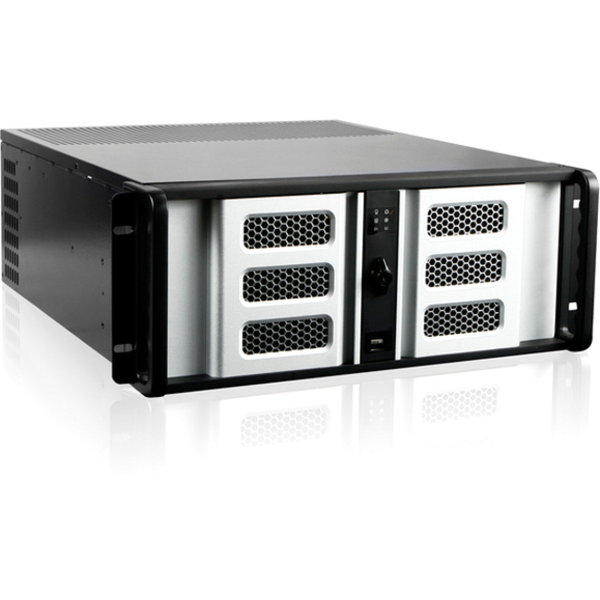 iStarUSA 4U Compact Stylish Rackmount Chassis - Rack-mountable - Black, Silver - Aluminum, Steel - 4U - 7 x Bay - ATX, Micro ATX Motherboard Supported - 3 x Fan(s) Supported - 4 x External 5.25" Bay - 1 x External 3.5" Bay - 2 x Internal 3.5" Bay - 7x Slo