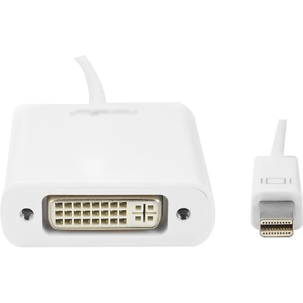 Rocstor Mini DisplayPort to DVI Adapter - Cable Length: 5.9" - 5.90" DVI/Mini DisplayPort Video Cable for Desktop Computer, Notebook, HDTV, Projector, Monitor, Video Device - First End: 1 x 20-pin Mini DisplayPort 1.1a Digital Audio/Video - Male - Second 