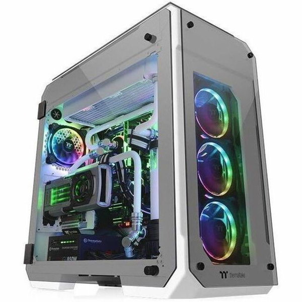 Thermaltake View 71 Tempered Glass Snow Edition - Full-tower - White, Snow - Tempered Glass, SPCC - 10 x Bay - 0 - Mini ITX, Micro ATX, ATX, EATX Motherboard Supported - 9 x Fan(s) Supported - 3 x Internal 3.5" Bay - 6 x Internal 2.5" Bay - 10x Slot(s) - 