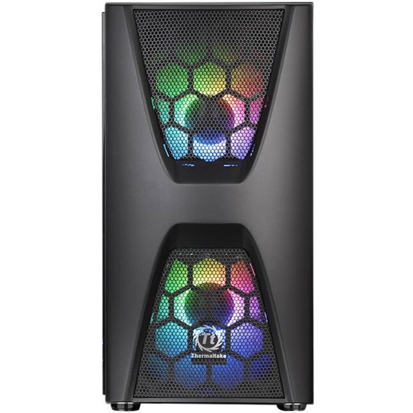 Thermaltake Commander C34 TG ARGB Computer Case with Windowed Side Panel - Midi Tower - Black - SPCC, Tempered Glass - 5 x Bay - Mini ITX, Micro ATX, ATX Motherboard Supported - 6 x Fan(s) Supported - 3 x Internal 2.5" Bay - 2 x Internal 2.5"/3.5" Bay(s) 
