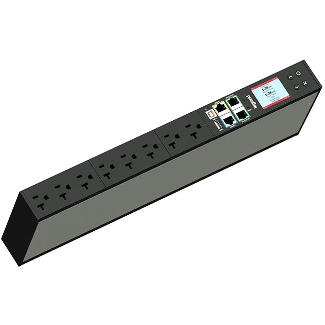 Legrand Rack PDU, Network Metered, 1U, 16A, 120V, (8) 5-20R, L5-20P Cord - Metered - NEMA 5-15P - 8 x NEMA 5-20R - Network (RJ-45) - 1U - Rack-mountable