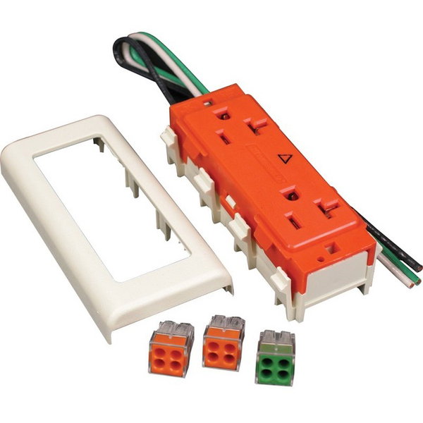 Wiremold 2400 20A Isolated Ground Duplex Receptacle Fitting - 20 A