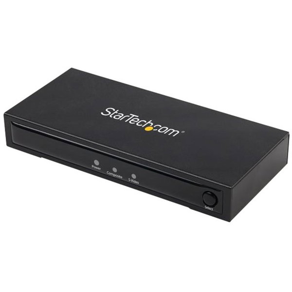 StarTech S-Video or Composite to HDMI Converter with Audio - 720p - NTSC & PAL - Analog to HDMI Upscaler - Mac & Windows (VID2HDCON2) - Use the converter to convert S-Video or analog composite to HDMI - Supporting resolutions up to 720p, this AV to HDMI c