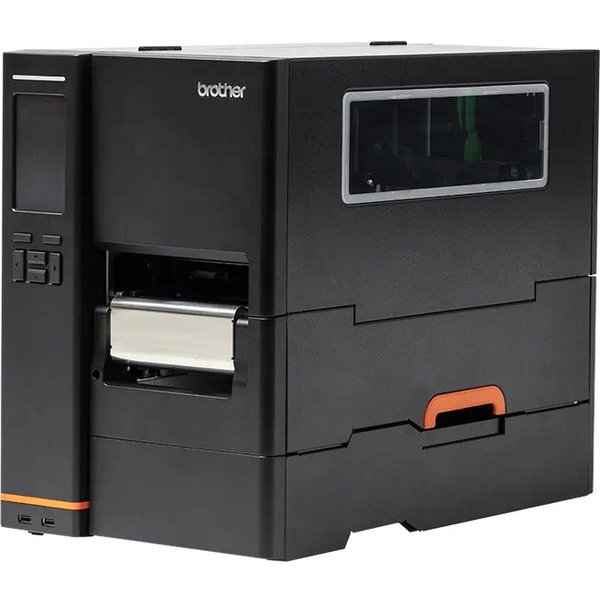 Brother TJ-4522TN Industrial Direct Thermal/Thermal Transfer Printer - Monochrome - Label Print - USB - Serial - Display Screen - Rewinder - 37.50 ft Print Length x 4.09" Print Width - 12 in/s Mono - 300 dpi - 4.49" Label Width