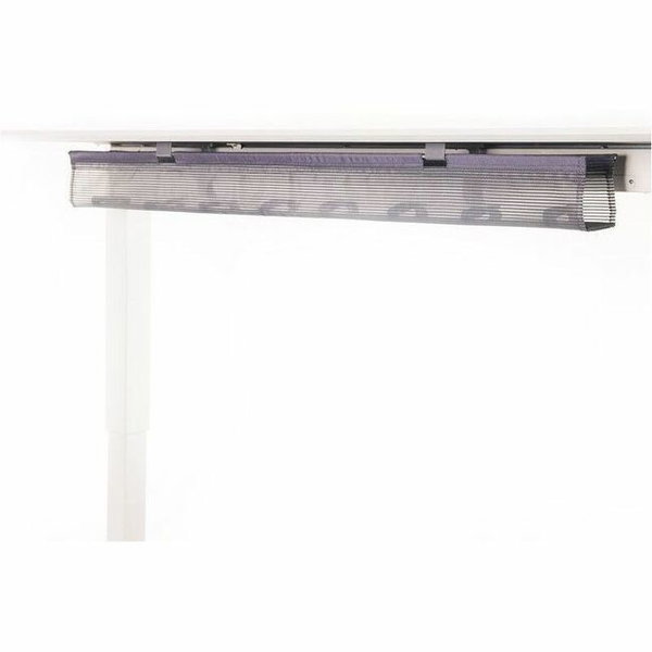 Humanscale NeatTech - Large, Pinstripe White Basket / Gray trim - Cable Basket - Pinstripe White, Gray - 48" Length