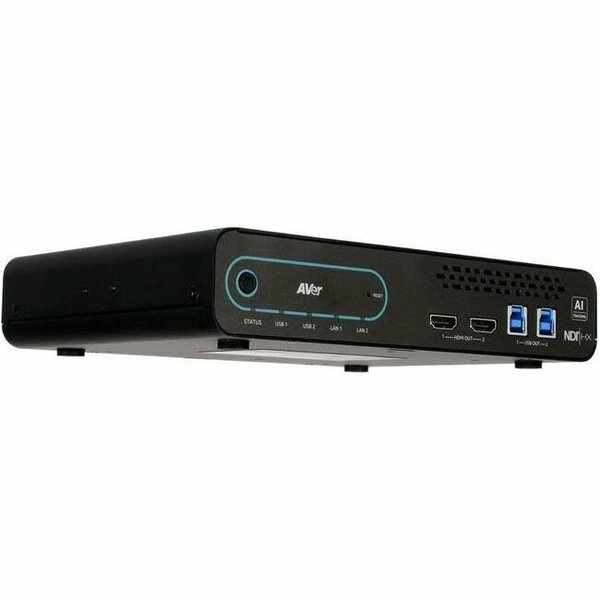AVer NDI Matrix Tracking Box - 3840 x 2160 Video (Live) - 4K - 60 fps - H.264, H.265, MJPEG - 2 x Network (RJ-45) - 3 x HDMI In - 2 x HDMI Out - USB - Gigabit Ethernet - External Speaker(s) - External Microphone(s) - Rack-mountable, Under Table, Display M