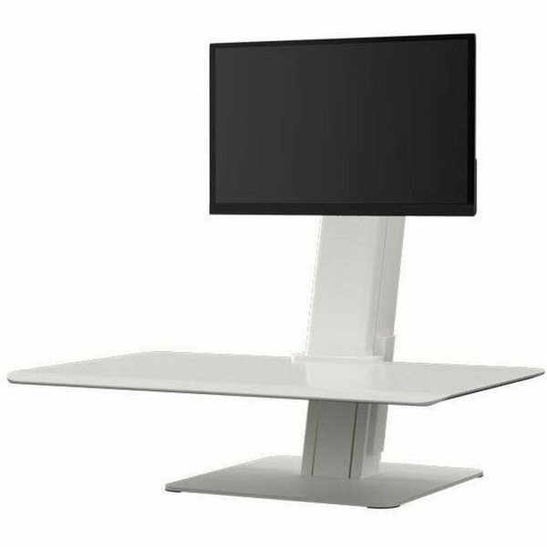 Humanscale QuickStand Eco, Single Monitor, White - 35 lb Capacity - Height Adjustable - 30" Table Top Width x 19.02" Table Top Depth - 28.11" Height x 27.99" Width x 29.21" Depth - Monitor - White