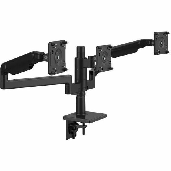 Humanscale M/Flex X2NTNCCBNTBFTBFTB12 Mounting Arm for Monitor - Black - Height Adjustable - 3 Display(s) Supported - 60 lb Load Capacity - 100 x 100, 75 x 75 - VESA Mount Compatible - Recycled Aluminum