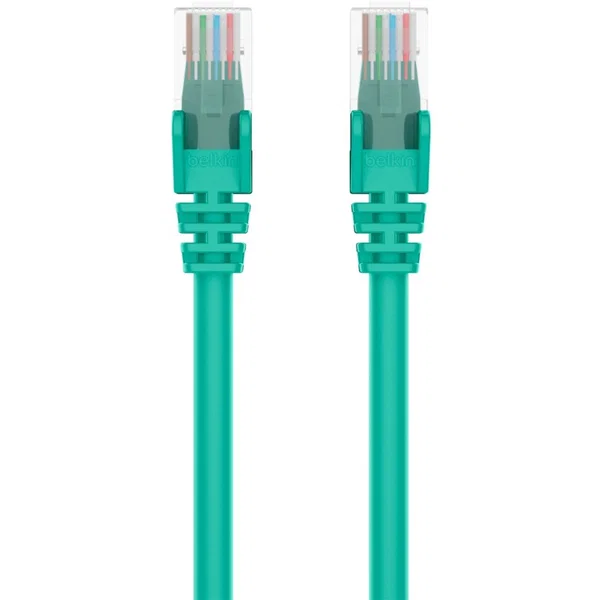 Belkin Cat5e Patch Cable - RJ-45 Male Network - RJ-45 Male Network - 15ft - Green