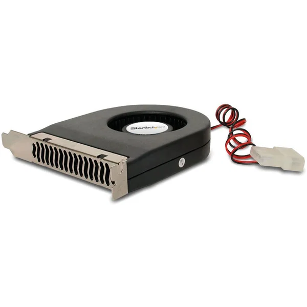 StarTech Expansion Slot Rear Exhaust Cooling Fan with LP4 Connector - PC Case Exhaust Fan/Video Card Cooler Fan - System fan kit - Fits in standard full-profile computer cases; Ball bearing fan; Inline LP4 connectors; 12V @ 0.15A, 1.8W; 6.9 CGM @ 2,200 RP