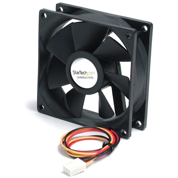 StarTech 80x25mm Ball Bearing Quiet Computer Case Fan w/ TX3 Connector - Fan Kit - Add additional chassis cooling with a 80mm ball bearing fan - pc fan - computer case fan - 80mm fan - tx3 fan - 3 pin case fan