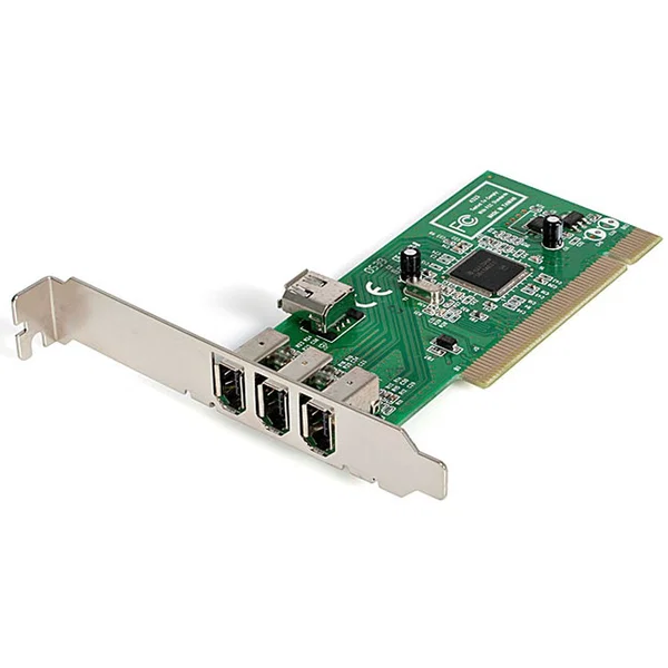 StarTech 4 Port IEEE-1394 FireWire PCI Card, TAA - Add 4 FireWire ports to a desktop computer through a PCI slot - pci firewire card - 1394 pci firewire card - pci firewire 400 -4 port firewire card