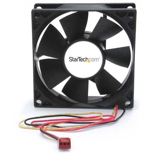 StarTech 80x25mm Dual Ball Bearing Computer Case Fan w/ TX3 Connector - Add additional chassis cooling with a 80mm ball bearing fan - pc fan - computer case fan - 80mm fan - tx3 fan - 3 pin case fan